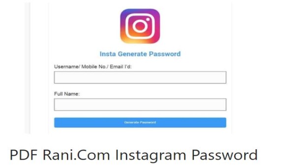 PDF Rani Instagram Password