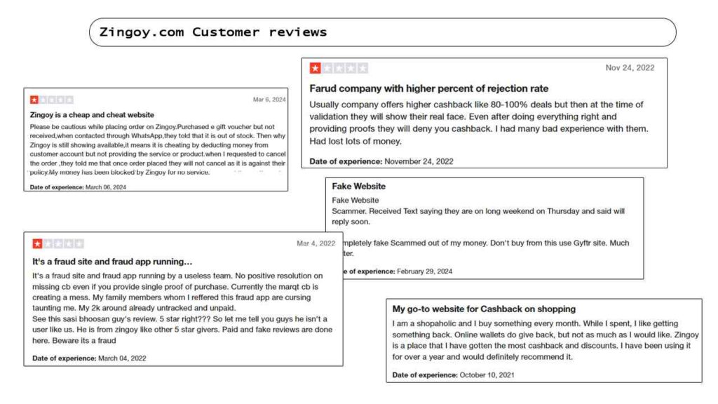 Zingoy.com Customer reviews